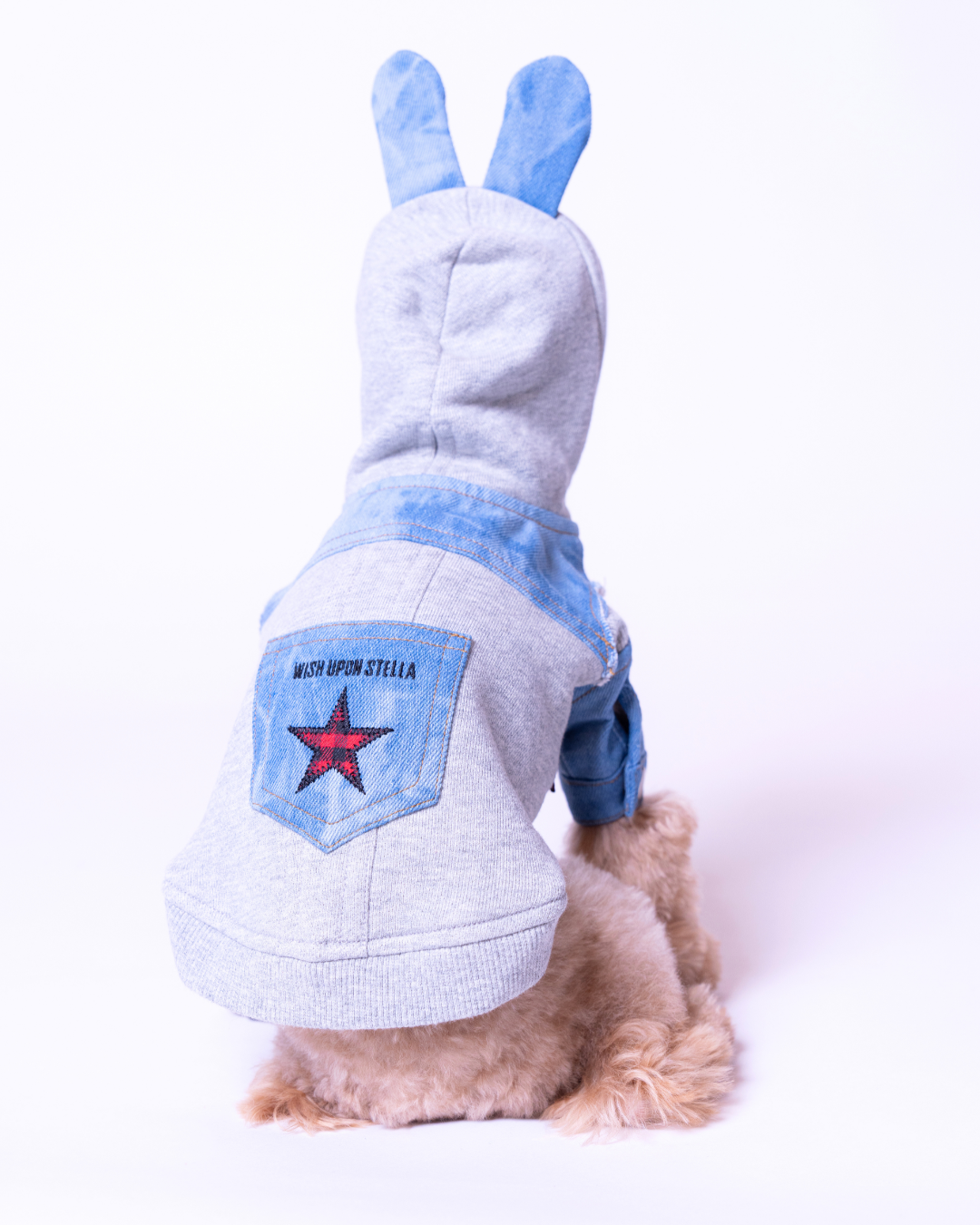 Denim Docking Hoodie Set【Dog & People】