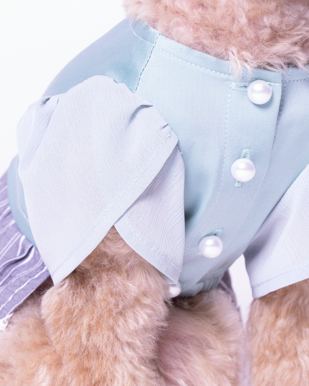 Satin Docking Dress【For Dog】/ Mint & Gray