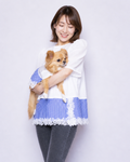 Satin Docking Pullover Set【Dog & People】/ White & Blue